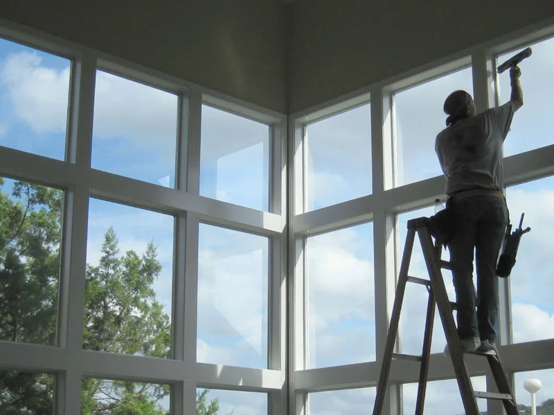 Interior window cleaning